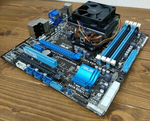 【ジャンク/現状品】ASUS F1A75 - M LE MicroATX マザーボード CPU:AMD A8-3870 メモリー 4GB 4枚付属 中古