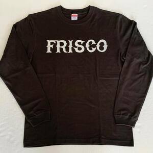 数量限定！★FRISCOプリント★5.6oz・長袖プリントTシャツ★スミクロ★Lサイズ★バイカーにオススメ！★ハーレー乗り