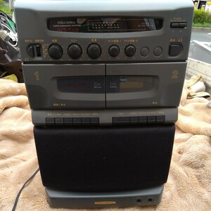 送料無料！コロムビア COLUMBIA テープカラオケ GPK-W110 TAPE KARAOKE PLAYER　AC100V 20W 50/60Hz