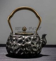 銅蓋 茶道具 鉄器 提梁壺 鉄やかん 鉄分補給 鉄びん 鐵瓶 鐵壺 急須_画像2