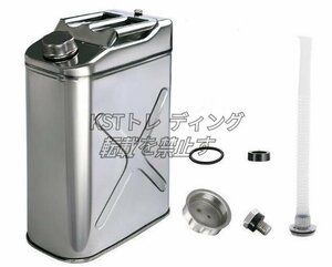 高品質 軽油桶 携帯しやすい ドラム缶 ガソリン 20L タンク 201 ステンレス ガソリン缶アウトドア用品 燃料タンク、携行缶