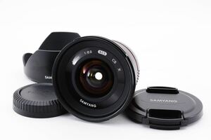 極上品＊サムヤン 12mm F2.0 NCS CS ブラック [フジフイルムＸ用](SAMYANG)　レンズフード・キャップ付