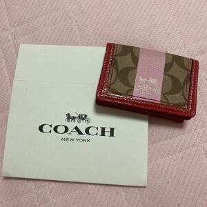 COACH カードケース 名刺入れ ピンク