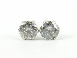 照りよし Pt900 プラチナ900　天然ダイヤモンド 計0.4ct 各0.20刻印 ピアス　新品　ダイヤモンドピアス　一粒ダイヤピアス