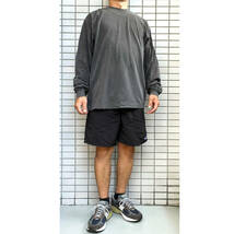 LOS ANGELES APPAREL　ロサンゼルスアパレル　長袖 Tシャツ　ビンテージブラック　XLサイズ　6.5oz Garment Dye L/S　MADE IN USA_画像3