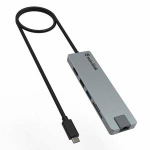 ＃３【新品】WAVLINK USB3.0 ウルトラスリム 7-in-1 type-c ハブ 旅行用ポータブルUSB-Cミニドッキング アルミニウム製 4 K HDMI 