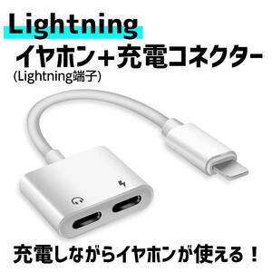 【新品・送料無料】lightning イヤホン 充電 同時接続アダプタ 音楽再生 動画再生 リモコン 通話 最新iOS iPhone