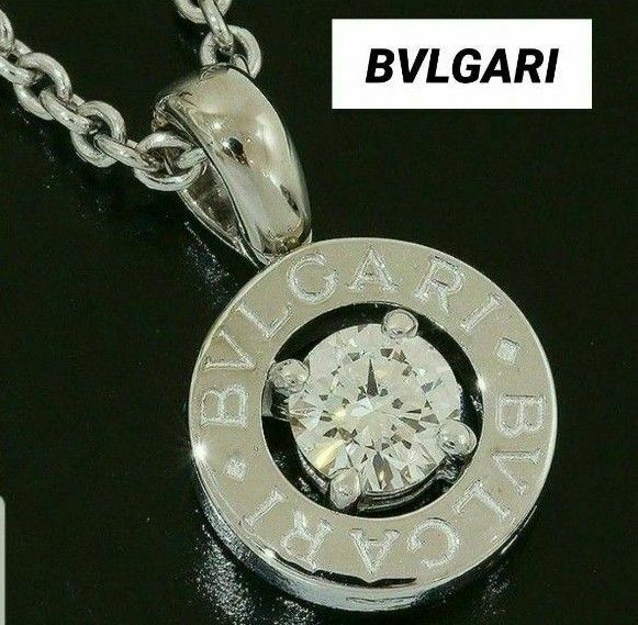 ブルガリ BVLGARI★豪華な輝き☆1粒 ダイヤ ネックレス★K18WG