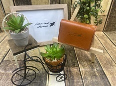 【姫路レザー】財布　オレンジ　カード入れ　三つ折り財布　革　本革　カスタマイズOK商品