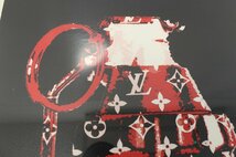 DEATH NYC 世界 限定100枚 (40/100) アートポスター 手榴弾 LV 赤 シルクスクリーン ストリートアート 現代アート 額入り 9-F053Y/1/100_画像4