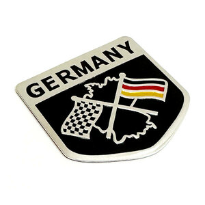 ドイツ プレート エンブレム ステッカー カスタム ラベル ドレスアップ カー用品 国旗 Dタイプ 送料無料