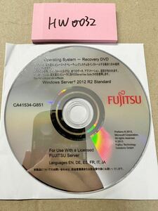 HW0032/中古品/FUJITSU サーバー用Windows Server 2012 R2 Standard/Operating System -Recovery DVD CA41534-G851