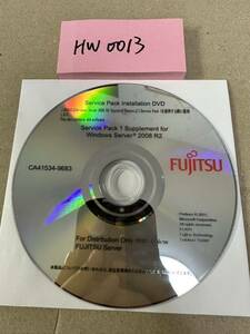 HW0013/中古品/FUjiTsU Service Pack Installation DVD Service Pack 1 Supplement for Windows Server2008 R2 64bit