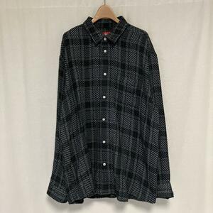 Supreme Basket Weave Plaid Shirt ブラックXL シャツ　23SS　バスケット