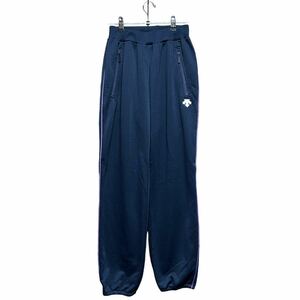 ●洗濯プレス済み● DESCENTE デサント バックプリント ラインデザイン スウェットジャージーパンツ sizeL【1460】