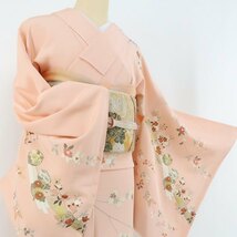 ゆめsaku2 新品 吉澤友禅 吾妻徳穂 落款 刺繍 トールサイズ 仕付け糸付“風を掴み、慶びの場所へと動き出す桜や菊、椿や橘”訪問着 2319_画像10