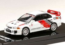 1/64 三菱 ランサー GSR エボリューション V (CP9A) 1998 グループAプロモーションモデル ホワイト (HJ641032CW)_画像2