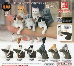 〇-□　[ 即決 ]　いきもの大図鑑　指まきコレクション　猫　( 全６種セット )
