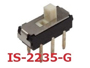 SWITRONIC microminiature sliding switch 2 circuit 2 contact vertical IS-2235-G 25 piece -[BOX121-1480]