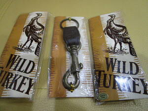 WILD TURKEY ワイルドターキー キーホルダー 3個セット コレクターズアイテム 未開封 非売品 販促品 5