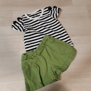 ショートパンツ 半袖Tシャツ ブランシェス90 ボーダー 子供服 おまとめ まとめ売り 