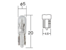 白熱 バルブ 計器 メーター ランプ ライト ウェッジ 24V 2W W2×4.6d T5 クリア 10個 一般 ノーマルバルブ 小糸製作所 小糸 KOITO 1692_画像3