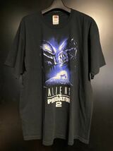 00'S当時物 エイリアンVSプレデターTシャツ ヴィンテージ XL エイリアンTシャツ 映画Tシャツ フルーツタグ プレデターTシャツ コピーライト_画像1