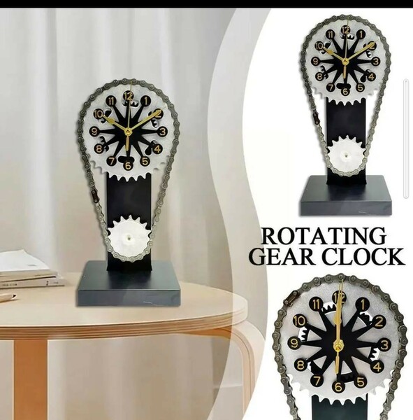 ロータリングギアクロック 置き時計 壁掛け時計