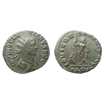 【古代ローマコイン】Diocletian（ディオクレティアヌス）クリーニング済 ブロンズコイン 銅貨 アントニニアヌス(Bf9Mg4T5uW)_画像1