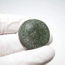 【古代ローマコイン】Hadrian（ハドリアヌス）クリーニング済 ブロンズコイン 銅貨 ドゥポンディウス(yrp7VDG9N2)_画像4