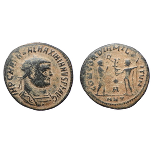 【古代ローマコイン】Maximian（マクシミアヌス）クリーニング済 ブロンズコイン 銅貨 アントニニアヌス (HSfTaV3nbk)