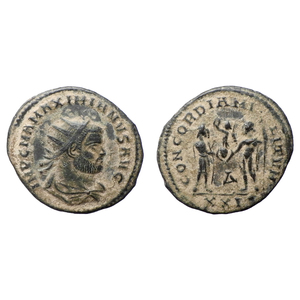 【古代ローマコイン】Maximian（マクシミアヌス）クリーニング済 ブロンズコイン 銅貨 アントニニアヌス(jx9eRmUKtf)