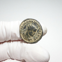 【古代ローマコイン】Maximian（マクシミアヌス）クリーニング済 ブロンズコイン 銅貨 アントニニアヌス(jx9eRmUKtf)_画像3