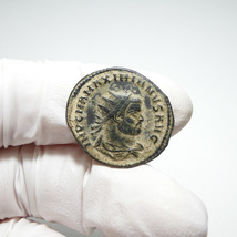 【古代ローマコイン】Maximian（マクシミアヌス）クリーニング済 ブロンズコイン 銅貨 アントニニアヌス(jx9eRmUKtf)_画像2