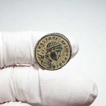 【古代ローマコイン】Constantine II（コンスタンティヌス2世）クリーニング済 ブロンズコイン 銅貨 フォリス(dBnkiK7KBb)_画像3