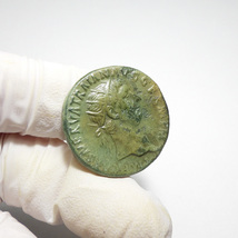 【古代ローマコイン】Trajan（トラヤヌス）クリーニング済 ブロンズコイン 銅貨 ドゥポンディウス(UZABjk8Zfg)_画像4