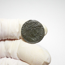【古代ローマコイン】Constantine II（コンスタンティヌス2世）クリーニング済 ブロンズコイン 銅貨 フォリス(cgH8TXLRCM)_画像3