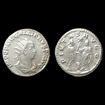 【古代ローマコイン】Gallienus（ガッリエヌス）クリーニング済 シルバーコイン 銀貨 アントニニアヌス(aR_3kmVXrS)_画像1