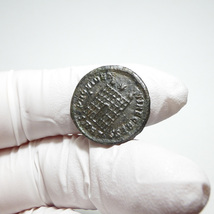 【古代ローマコイン】Constantius II（コンスタンティウス2世）クリーニング済 ブロンズコイン 銅貨 フォリス(nZD76ZtbPe)_画像6