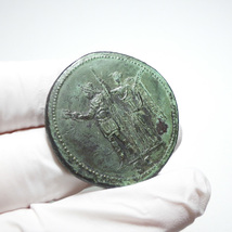 【古代ローマコイン】Domitian（ドミティアヌス）クリーニング済 ブロンズコイン 銅貨 セステルティウス(RS3tV6pJMr)_画像6