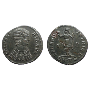 【古代ローマコイン】Galeria Valeria（ガレリア・ウァレリア）クリーニング済 ブロンズコイン 銅貨 フォリス(yXJnR3QDQT)