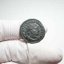 【古代ローマコイン】Diocletian（ディオクレティアヌス）クリーニング済 ブロンズコイン 銅貨 アントニニアヌス(WyrC4RDEnU)_画像2
