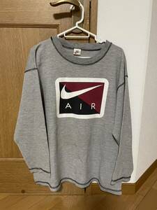 希少！古着屋購入！NIKE(ナイキ)90s白タグ AIRロゴ　薄手スウェット