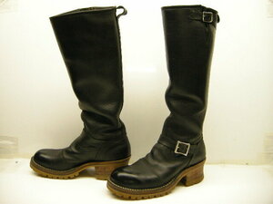  размер 11E(29cm)#USED#NICK'S BOOTSniks ботинки / custom инженер b-/ черный / чёрный / двойной mid подошва / каблук 6 листов / ho waitsu/WHITE'S