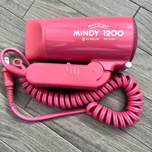 日立ヘアドライヤー　MINDY 1200 ピンク系色　日本製