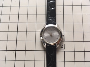 良品 レア NINA RICCI ニナリッチ SWISS MADE デイト N016.12 シルバー文字盤 クオーツ レディース 腕時計