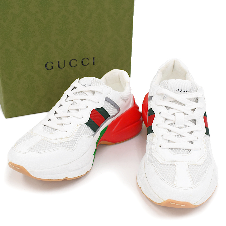 GUCCIグッチ ライトン メンズ プリント スニーカー サイズ7 靴