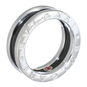 1点限定 ブルガリ B-ZERO1 リング セーブザチルドレン スターリングシルバー ブラックセラミック #50 BVLGARI