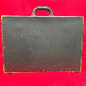 ☆ Showa Retro ☆ Cowhide Hard Case Busts Bag Attacte Case Antique Trunk Vintage Old (09085