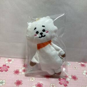 BTS BT21 LINE FRIENDS Fuwa Fuwa Mascot ふわふわマスコット ぬいぐるみ ボールチェーン キーホルダー*Jin*ジン*RJ*アールジェイ*